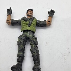 2003 Lanard The Corps Action Figure Military Soldier Camo Green Vest 3.75"